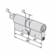 MOTTURA C31F414101 RC5 (40х40) 80 мм никель вертушка в комплекте фото 2 - ELOCKS.RU
